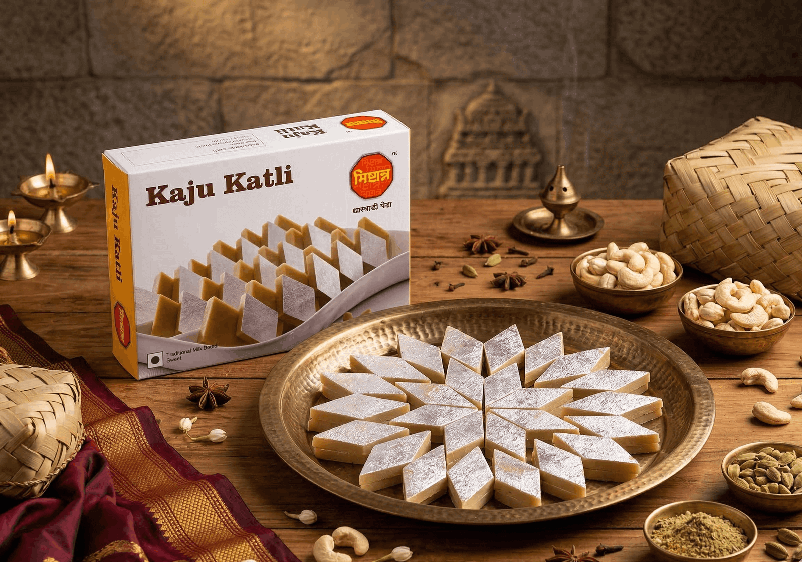 Kaju Katli | Classic Cashew Fudge Sweet
