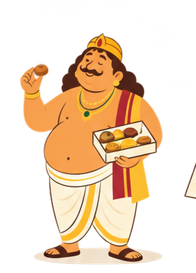 Misht Anna presenting a box of sweets