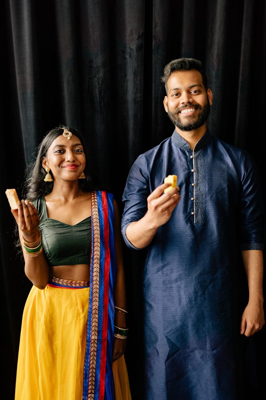 Couple sharing sweets